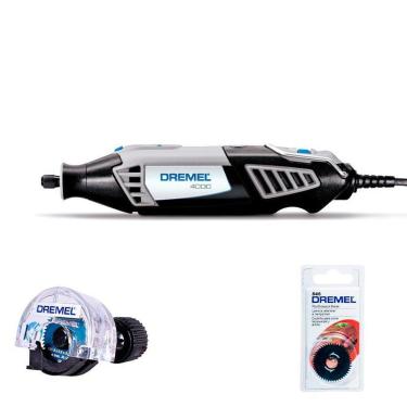 Imagem de Kit Micro Retifica Dremel 4000 220V + Suporte Serra Circular 670 + Disco 546