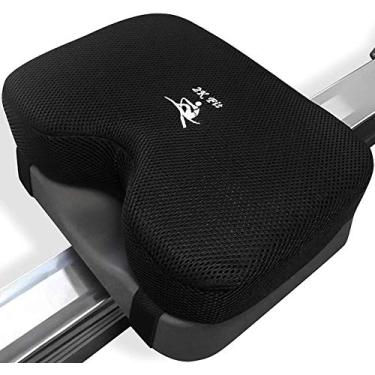 Imagem de 2K Fit Almofada de assento para máquina de remo (modelo 2) para máquina de remo The Concept 2 com espuma viscoelástica personalizada, capa lavável e alças - Concept 2 Rower, bicicleta ergométrica