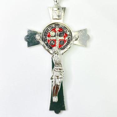Imagem de Chaveiro Crucifixo São Bento Prata - Filó Modas