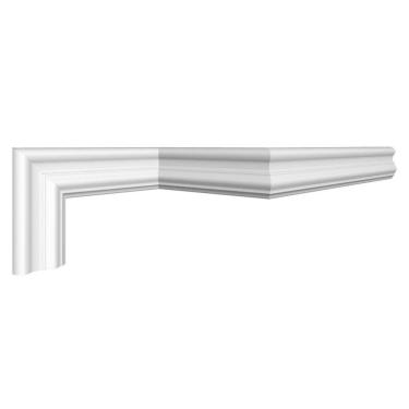 Imagem de Roda Meio I60 Perfil de Poliestireno HomEstar - caixa com 6 m - Branco