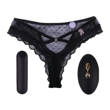 Imagem de Vibrador Calcinha Poderoso Com Controle Remoto Mini Vibradores Brinquedos Sexuais Adultos Estimulador Ponto G e Clitóris (Preto)