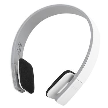 Imagem de Fone de ouvido sem fio, fone de ouvido ergonômico de graves pesados ​​com microfone para exercícios esportivos(white)