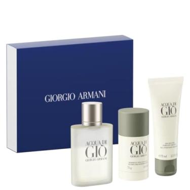 Imagem de Kit Giorgio Armani Acqua Di Gio Edt Perfume Masculino 100ml e Desodorante 75ml e Gel de Banho 75ml