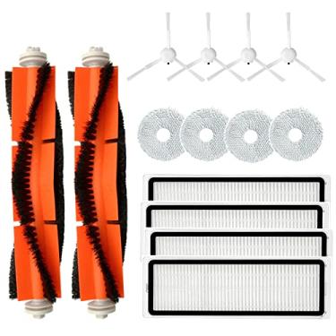 Imagem de Kit de acessórios para aspirador de pó Dreame Bot L10S Ultra Robot Peças de reposição, 2 escovas de rolo principais, 4 filtros Hepa, 4 escovas laterais, 4 panos de esfregão