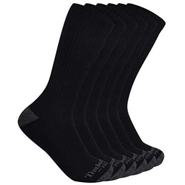 Imagem de Timberland PRO Pacote com 6 meias masculinas de cano médio, Black, G
