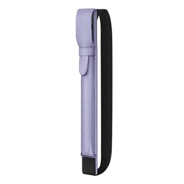 Imagem de Fintie Suporte para lápis com bolso adaptador USB para Apple Pencil (1ª e 2ª geração), bolsa de couro vegano elástica premium compatível com capa para iPad, lilás roxo