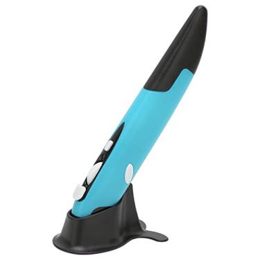 Imagem de Mouse óptico Sem Fio Com Caneta de Bolso, Mouse Ergonômico de 800 1200 1600 DPI Com Alarme de Baixa Tensão, Mouse Com Caneta Sem Fio USB de 2,4 GHz para Notebook PC (Azul)