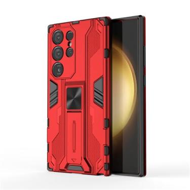 Imagem de Para Samsung Galaxy S24 Ultra Capa Suporte magnético de carro à prova de choque Armadura Capa de telefone para Samsung S24 Plus S 24 Ultra Capa traseira, vermelha, para Galaxy S24 Plus