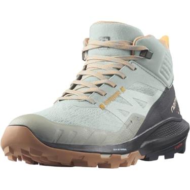 Imagem de Salomon Bota feminina OUTPULSE Mid Gore-Tex para caminhada, Ferro forjado/ébano/laranja brilhante, 39