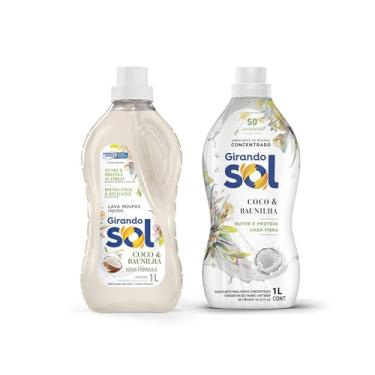 Imagem de Kit Lava Roupas Sabão Líquido 1 Litro Coco & Baunilha + Amaciante Concentrado 1 Litro Fragrância Coco & Baunilha - Girando Sol