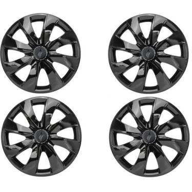 Imagem de Kit Calota Prime Aro 14 Preta Para Hb20 - Elitte Motors