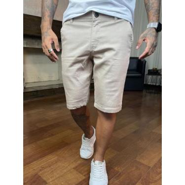 Imagem de Bermuda Sport Fino Bolso Faca Masculino - Next Jeans, Bege, 38
