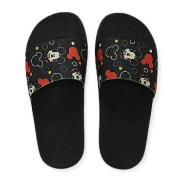 Imagem de chinelo slide mickey unissex confortavel leve - ekkol, Preto, 43\44
