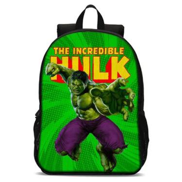 Imagem de Mochila Escolar Avulsa Infantil do Hulk Menino  - Use Thuco