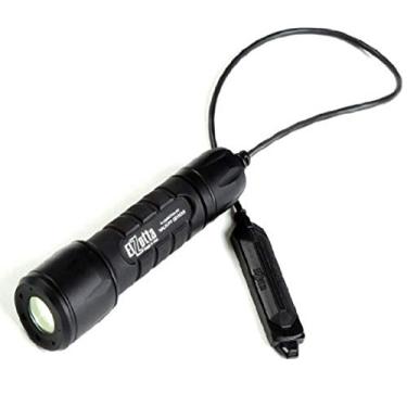 Imagem de Elzetta ZFL-M60-LF2B Lanterna LED de arma tática com bisel de baixo perfil, 2 células, interruptor de fita remoto com cabo de 30 cm