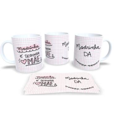 Imagem de Canecas Personalizadas Dinda e Dindo - Estampa Sublimada, Mod.11