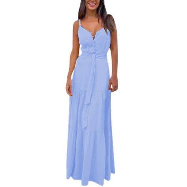 Imagem de Vestido Longo Camadas 3 Marias Decote Casual Festa Casamento Convidada