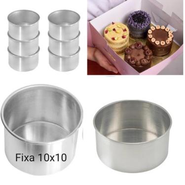 Imagem de Kit com 6 formas bento cake alta 10cm - Garcia Atacadista
