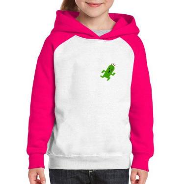 Imagem de Moletom Infantil Cactuar - Foca na Moda, Branco, Rosa, 10