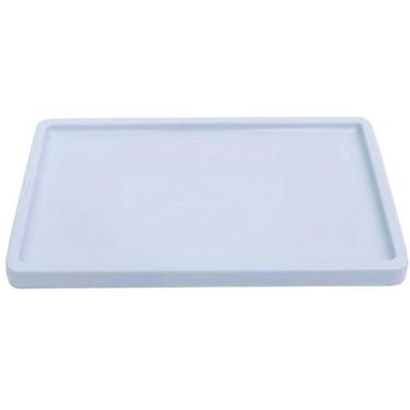 Imagem de Bandeja Retangular 30x18cm Azul Claro Candy - 01 unidade - Só Boleiras
