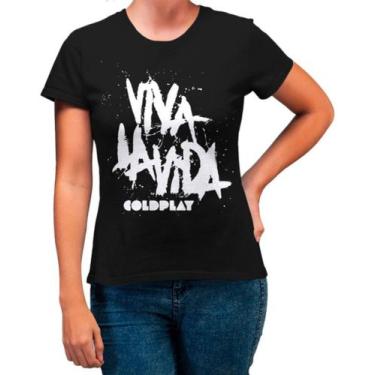 Imagem de Camiseta Feminina  Banda Coldplay Viva Lá Vida - Baby Look! - SEMPRENA