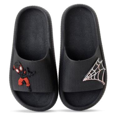 Imagem de Sandália Slide Infantil Chinelo Homem Aranha Nuvem Menino - Cauby, Pre