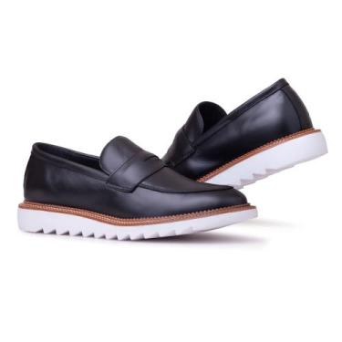 Imagem de Sapato Oxford masculino Loafer Esporte Fino de Couro Super confortável