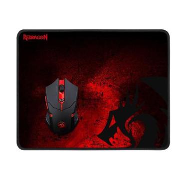 Imagem de Mouse Gamer Redragon USB + Mouse Pad M601WL-Ba 2 Em 1 Preto/Vermelho