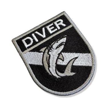 Imagem de BD0176E-002 Bandeira Mergulhador Patch Bordado 6,8x8,0cm - BR44