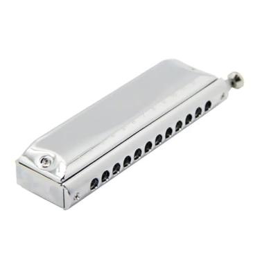 Imagem de Para Iniciantes harmônica Gaita De 12 Furos 48 Tons Pente De Latão Chave De Gaita Cromática De C Para Jogador Profissional Iniciante