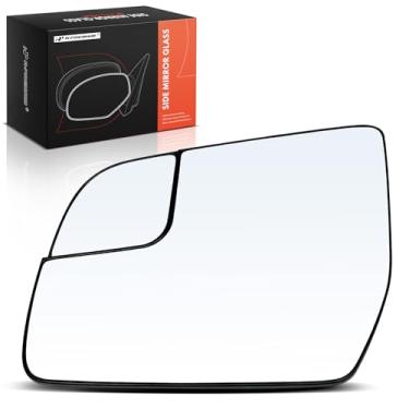 Imagem de A-Premium Vidro espelhado não aquecido do lado esquerdo do motorista com placa de suporte - compatível com Ford Ranger 2019-2024 - Espelho plano de vista lateral externa com vidro Spotter