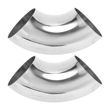 Imagem de Motoforti 2 peças 90 graus curva mandril cotovelo tubo de escape modificado carro tubulação tubulação 7.6 cm espessura OD 1,5 mm/16GA 76x185x1,5 mm 201 aço inoxidável 2 peças