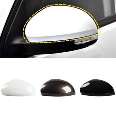 Imagem de Goholy Capa de espelho retrovisor lateral para porta de carro compatível com VW Tiguan 2009-2017 /Sharan 2012-2019 Capa protetora para espelho retrovisor branco lado esquerdo do motorista