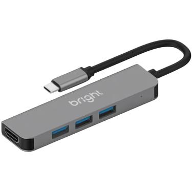 Imagem de Hub USB BRIGHT HDMI 4K com 3 Portas