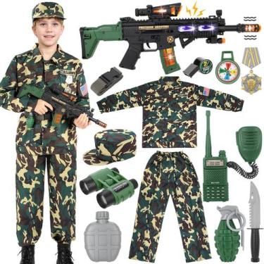 Imagem de Fantasias Militares GIFTINBOX para Meninos (5 a 7 anos)