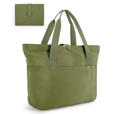 Imagem de Sacola Dobrável BAGSMART para Mulheres - 20 Litros (Verde Militar)
