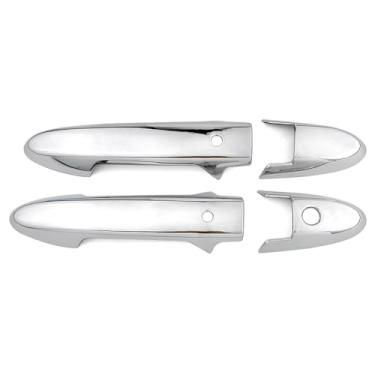 Imagem de Dakitita Compatível com Honda HRV HR-V 2016 2017 2018 2019 2020 2021 2022 Acessórios exteriores maçaneta da porta dianteira guarnição ABS decoração tampas protetoras contra arranhões (cor cromada)