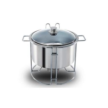 Imagem de Rechaud Redondo Brinox Savoy 4,5 Litros Ø 42 cm Aço Inox