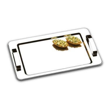 Imagem de Bandeja Com Alça Brinox Atina 37 x 23 cm Aço Inox, Inox