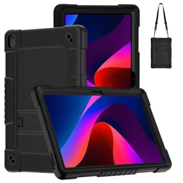 Imagem de Sozengba Capa para tablet Walmart Onn 10.1 2024 (modelo: 100135925), capa à prova de choque para crianças com alça de ombro para tablet Walmart Onn Gen 4 de 10,1 polegadas (preta)
