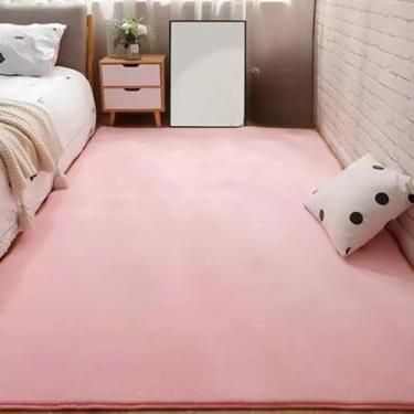 Imagem de Tapetes cinza Coral Veludo Sala de estar Tapete antiderrapante Tapetes de cabeceira Grande tapete macio Tapete de jogo infantil Decoração retangular para casa, 1,120x160cm