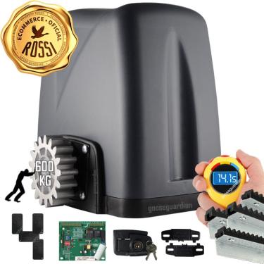 Imagem de Kit 1 Motor Rossi Dz Nano Turbo 4 Crem 4 Control Portão 600Kg