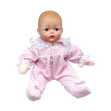 Imagem de Boneca Madame Alexander Baby Huggums com roupa xadrez rosa