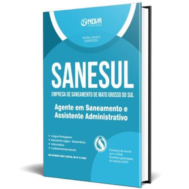 Imagem de Apostila Sanesul 2025 Agente Saneamento E Assistente