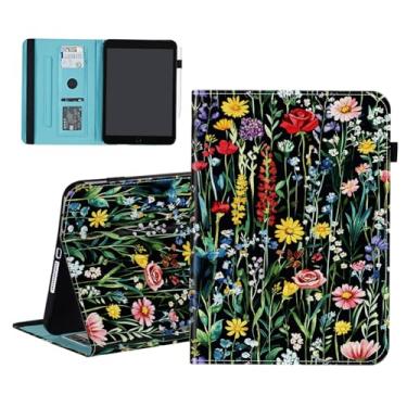 Imagem de smauncucn Capa para Samsung Galaxy Tab S9 FE 5G 10,9 polegadas/Tab S9 11 polegadas 2023, carteira de couro PU capa fólio suporte multi-ângulo com auto despertar/hibernar, lindas flores plantas