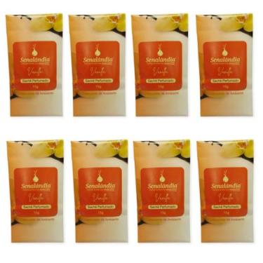 Imagem de Kit 8 Sachê Perfume Cheirinho Guarda Roupa Lavanda Laranjeira Cerejeir