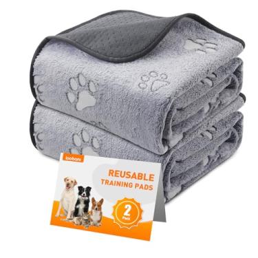 Imagem de LOOBANI Tapetes Higiênicos Laváveis Para Cães, Reutilizáveis De Rápida Absorção Filhotes, Impermeáveis Parto, Antiderrapantes Treinamento, Tapete Cercadinho Animais Estimação, Caixa Cachorro, Cinza,