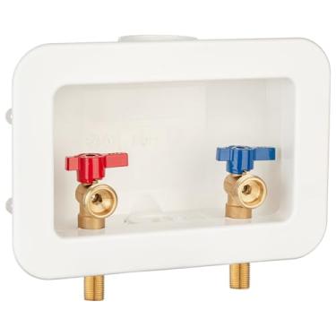 Imagem de [1 peça] Caixa de tomada de máquina de lavar Lingmfg 1/5.1 cm suor e linha com dreno central de 5.1 cm, conecte mangueiras de máquina de lavar 1/10.2 cm LING-WMOB-WO-WHA-1