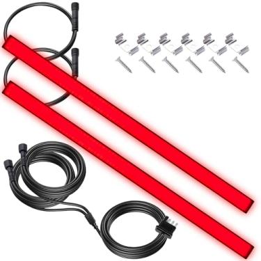 Imagem de Kinstecks Plugue de 4 pinos Tailight 1 em 2, luz traseira de reboque, 228LED, luzes de seta, luzes de freio, luzes de direção para trailer, caminhão, caminhonete, SUV, RV, van, LED vermelho 390 mm