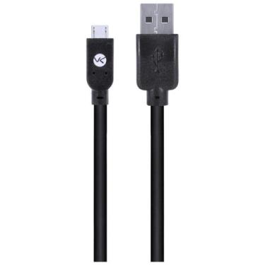 Imagem de Cabo Usb X Micro Usb B 2.0 5 Pinos 2 Metros Preto - Musb-2 - Vinik